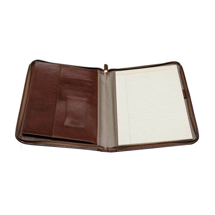 Expandable Leather Folio With Logo Expandable Leather Folio With Logo