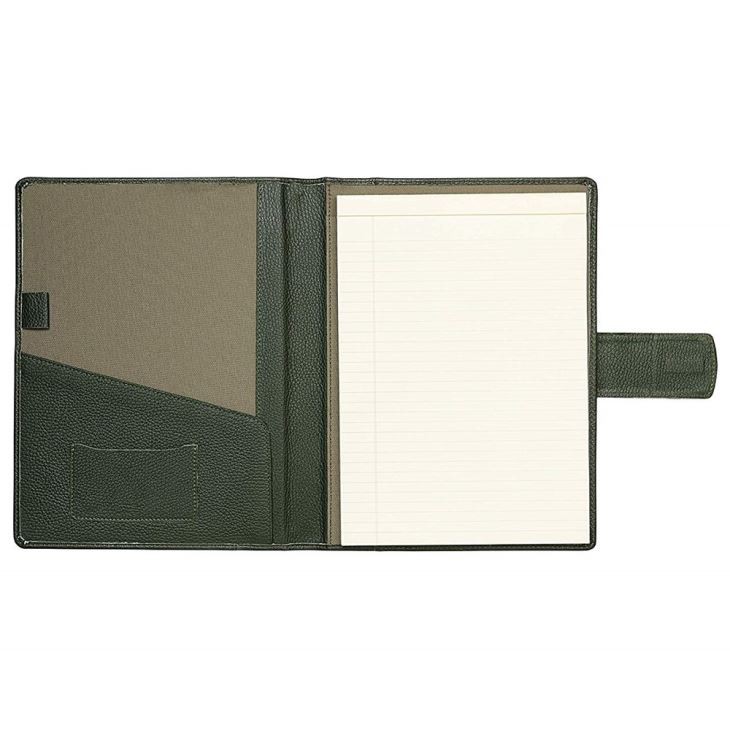 Green A5 Leather Folder