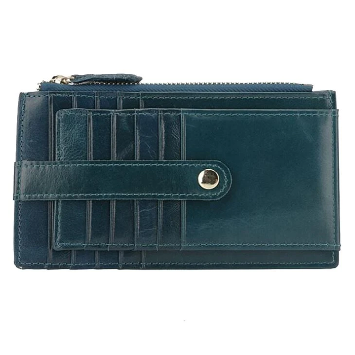 Blue Long Leather Card Holder Blue Long Leather Card Holder